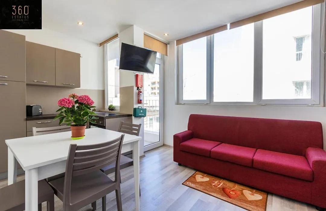 Paceville Apts - Distant Views From Beach - Wifi & Ac By 360 Estates-1
