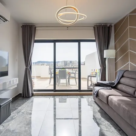 Tulip Court Penthouse Brand New-2 Min From The Sea-Central Bugibba-2