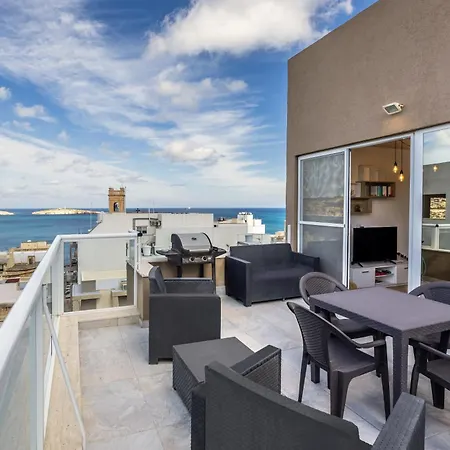 St Paul'S Bay New Modern Penthouse 2 Minutes From Beach Seascape Stays-3